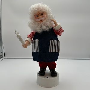 Vintage Telco Motionettes Christmas WORKSHOP SANTA Musical Light Up
